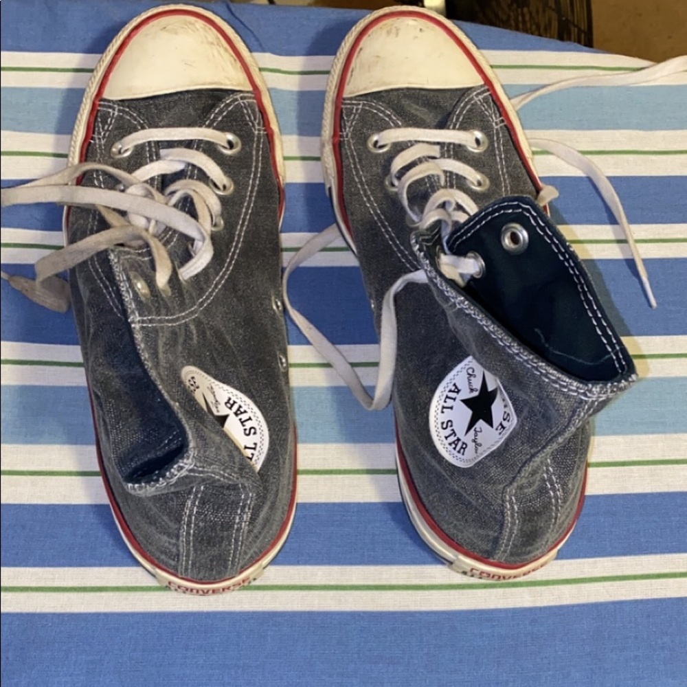 Grey high top converse women size 7
